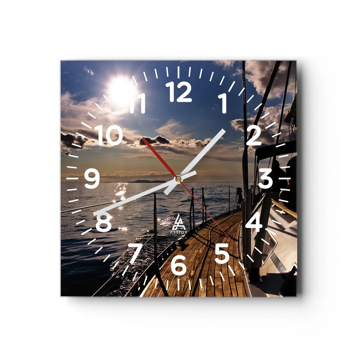 Horloge murale - Pendule murale - Naviguer vers le soleil - 30x30 cm