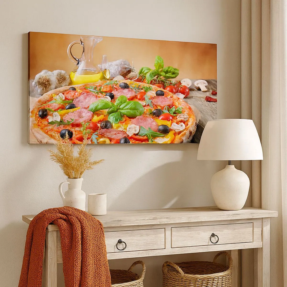 Impression sur toile - Image sur toile - Avec une vraie saveur italienne - 100x40 cm