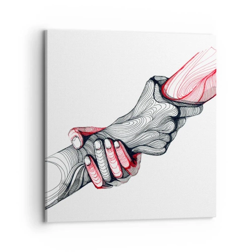 Impression sur toile - Image sur toile - Vous êtes entre de bonnes mains - 70x70 cm