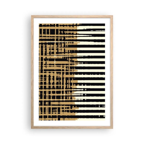 Affiche dans un chêne clair - Poster - Abstraction architecturale - 50x70 cm