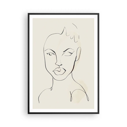 Affiche dans un cadre noir - Poster - Esquisse de la sensualité - 70x100 cm