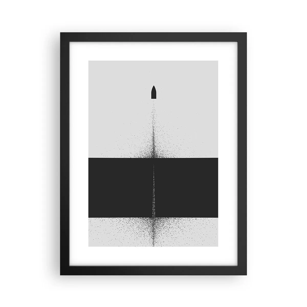 Affiche dans un cadre noir - Poster - Droit au but - 30x40 cm