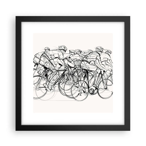 Affiche dans un cadre noir - Poster - Ensemble en équipe - 30x30 cm