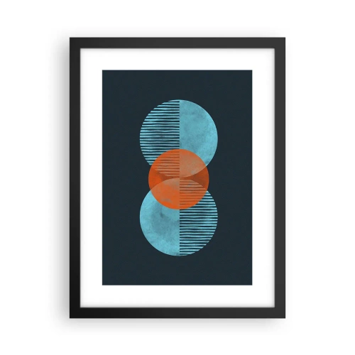 Affiche dans un cadre noir - Poster - Composition symétrique - 30x40 cm