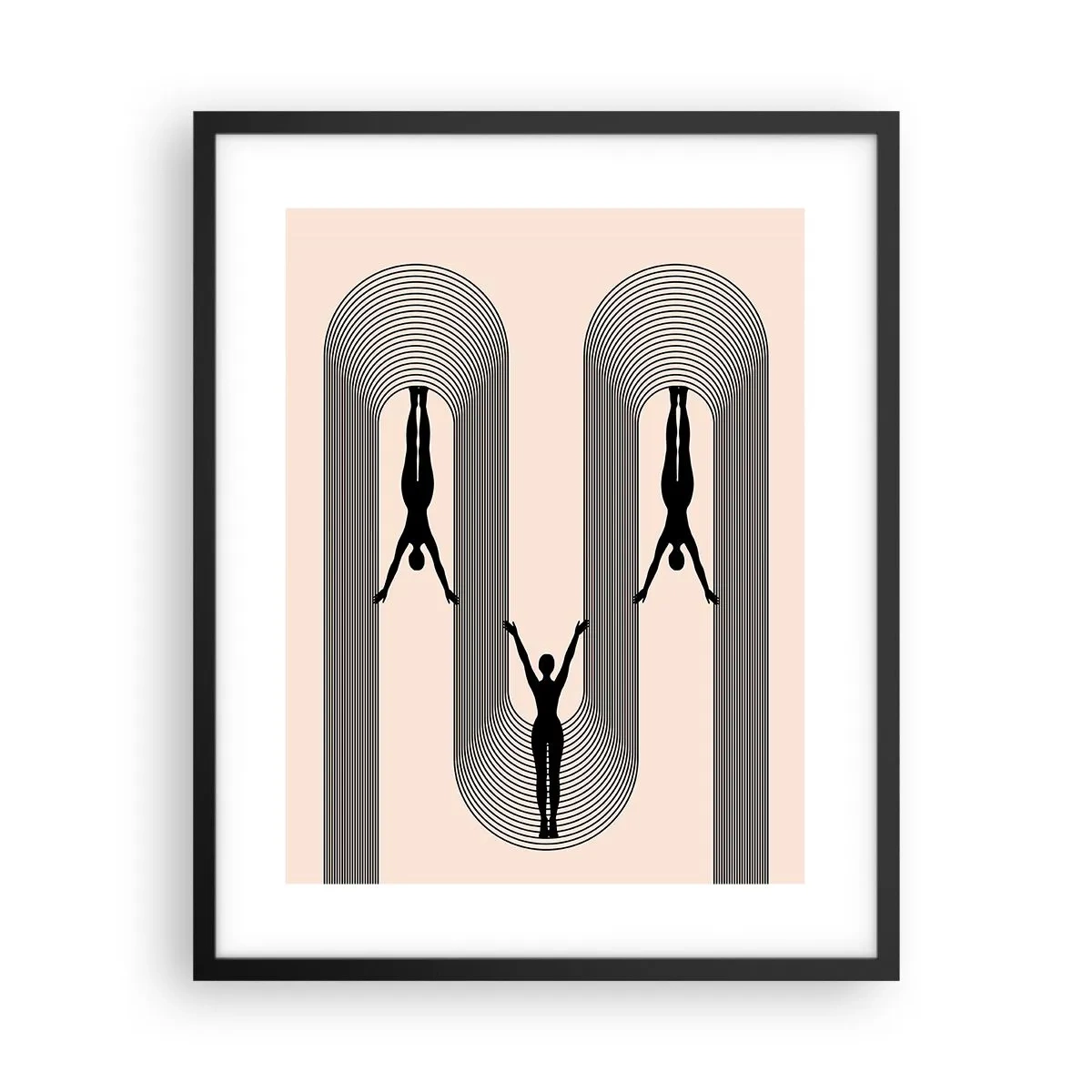 Affiche dans un cadre noir - Poster - Les jambes en l’air - 40x50 cm