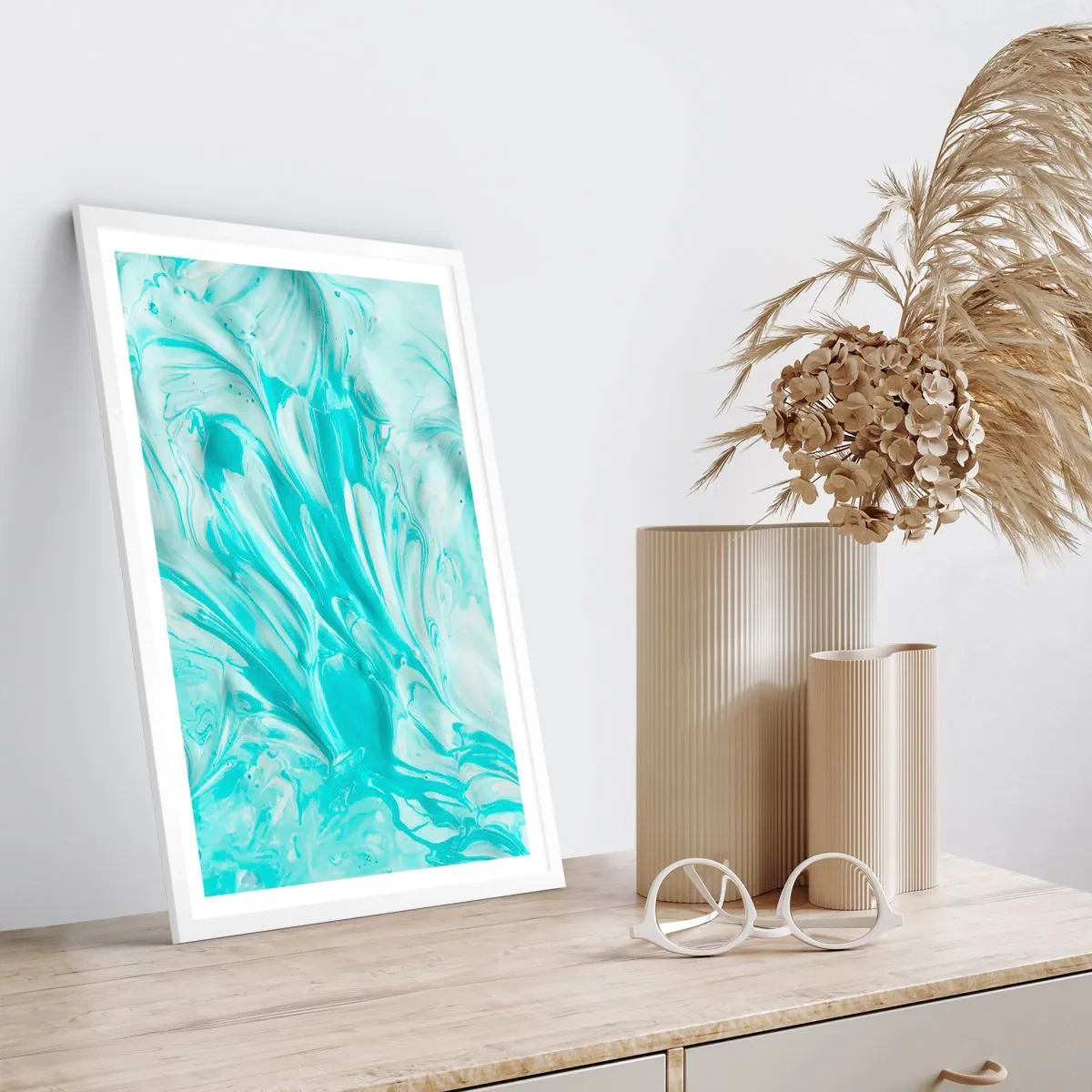 Affiche dans un cadre blanc - Poster - Ensemble pour toujours - 70x100 cm