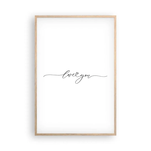 Affiche dans un chêne clair - Poster - Noir sur blanc - 61x91 cm