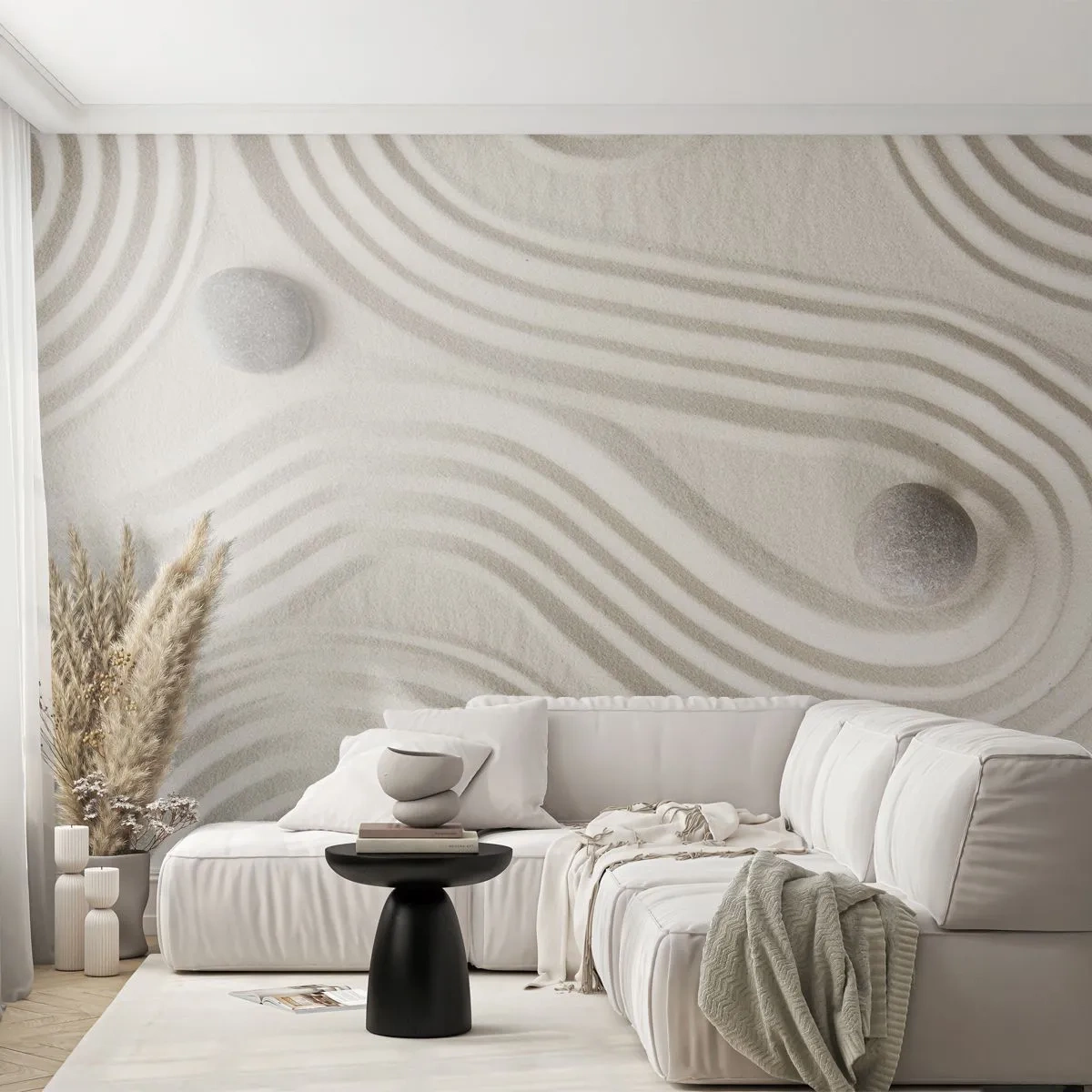 Papier Peint Photo Premium Canvas - Touche de chaleur - Abstraction, Morceau, Sable - 400x280 cm