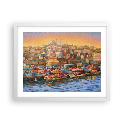 Affiche dans un cadre blanc - Poster - Conte d'Istanbul - 50x40 cm