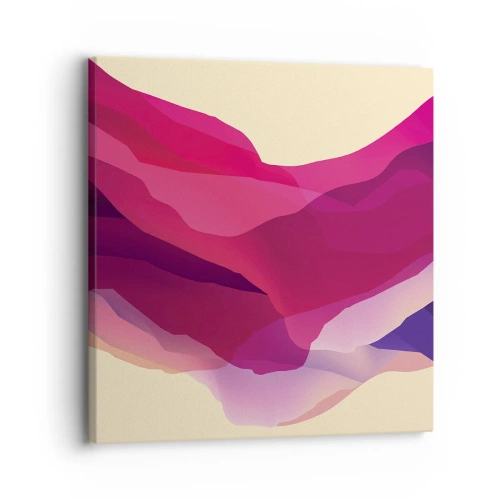 Impression sur toile - Image sur toile - Vagues pourpre - 30x30 cm