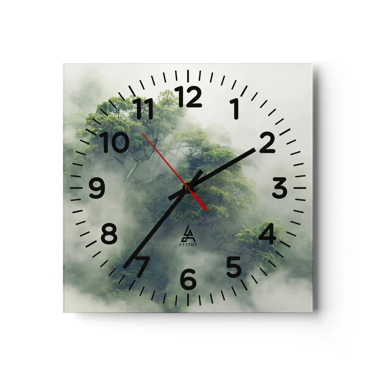 Horloge murale - Pendule murale - Enveloppé de brouillard - 30x30 cm