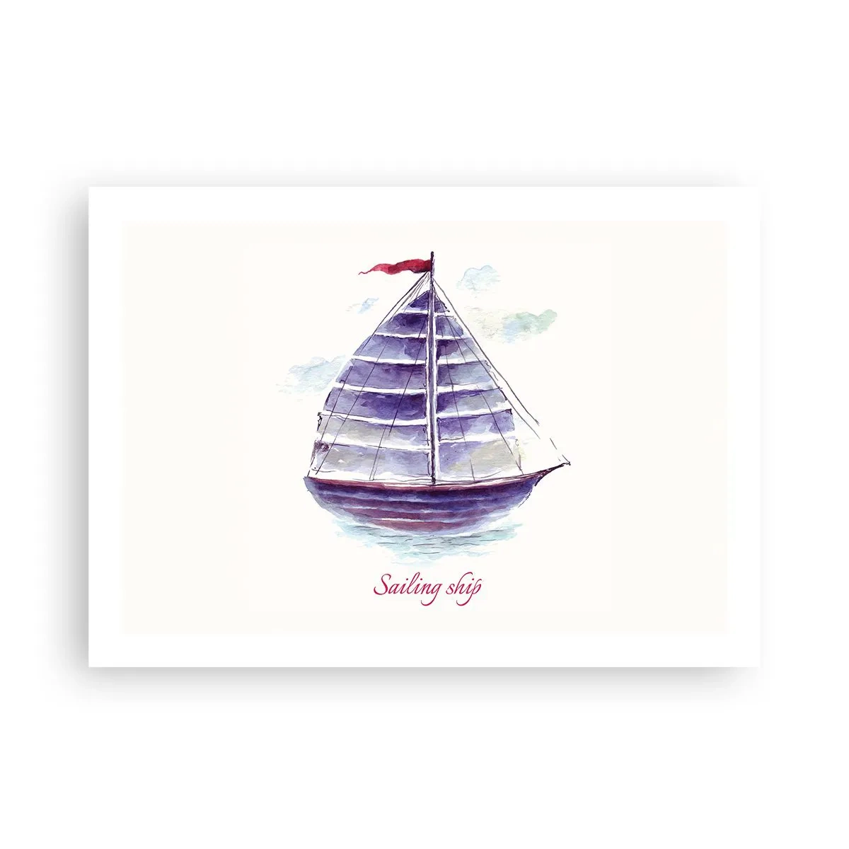 Affiche - Poster - Plein de voiles et d’eau calme - 70x50 cm