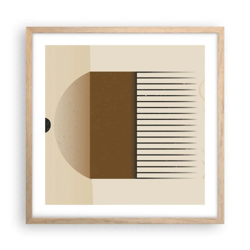 Affiche dans un chêne clair - Poster - Différents états - 50x50 cm