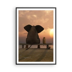 Affiche dans un cadre noir - Poster - C'est bon de garder le silence ensemble - 70x100 cm