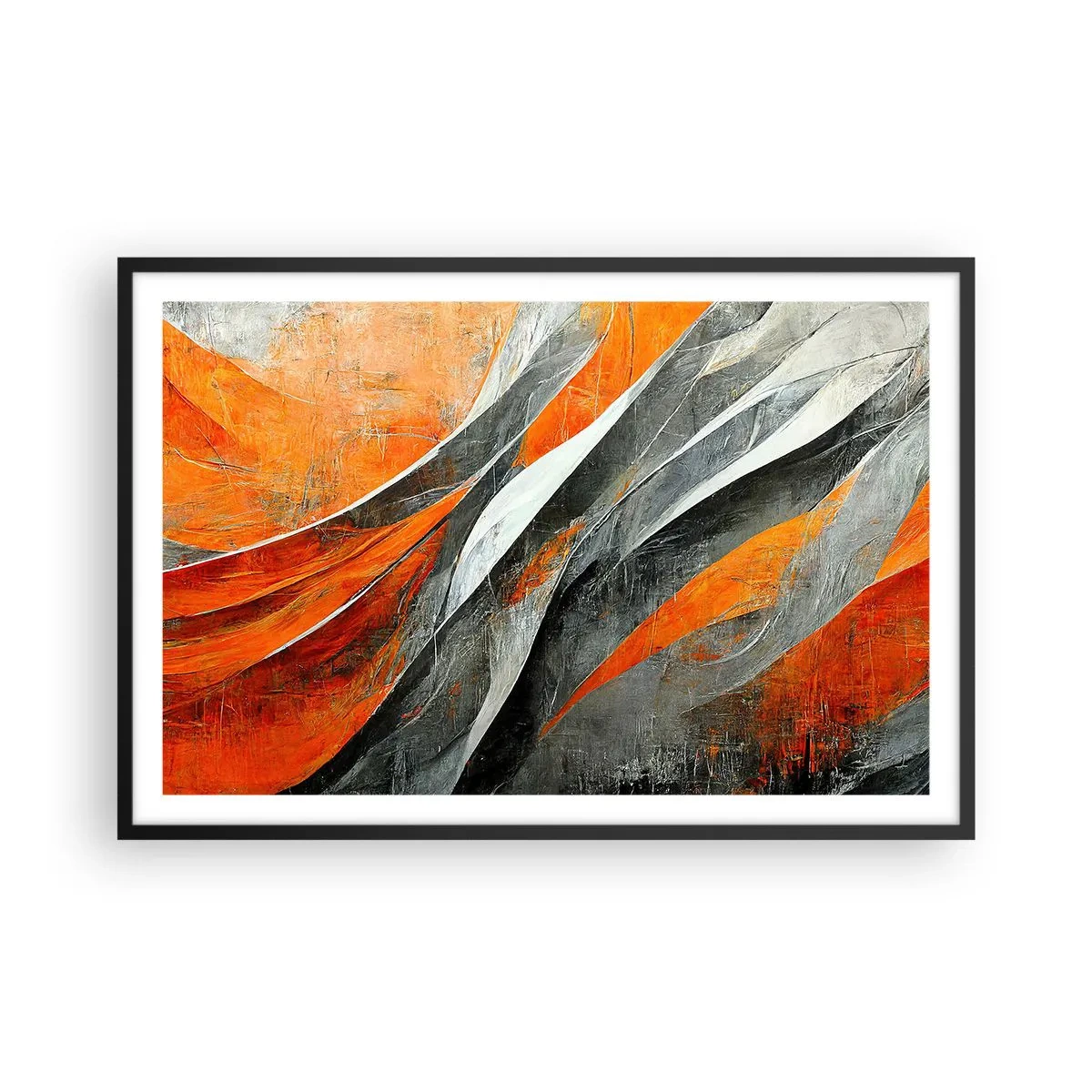 Affiche dans un cadre noir - Poster - Chaleur et froid - 91x61 cm