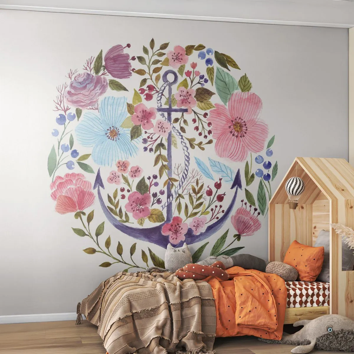 Papier Peint Autocollant Deluxe Sticker - Le beau rêve du marin - Ancre, Bohème, Bord de mer - 400x280 cm