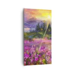 Impression sur toile - Image sur toile - Dans la vallée à l'abri du soleil - 65x120 cm