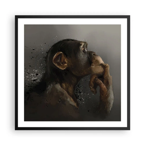 Affiche dans un cadre noir - Poster - Certainement un penseur - 60x60 cm