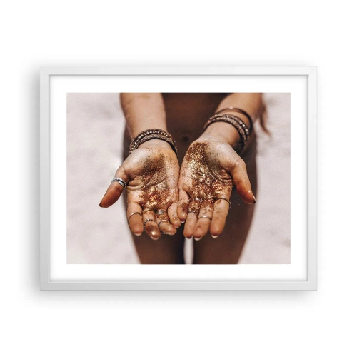 Affiche dans un cadre blanc - Poster - Un don pour vous - 50x40 cm