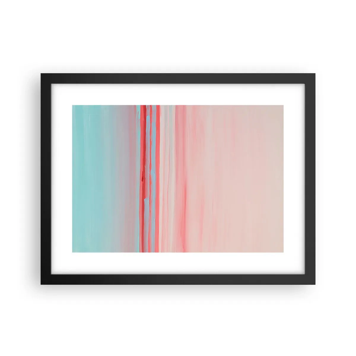 Affiche dans un cadre noir - Poster - Abstraction à l'aube - 40x30 cm