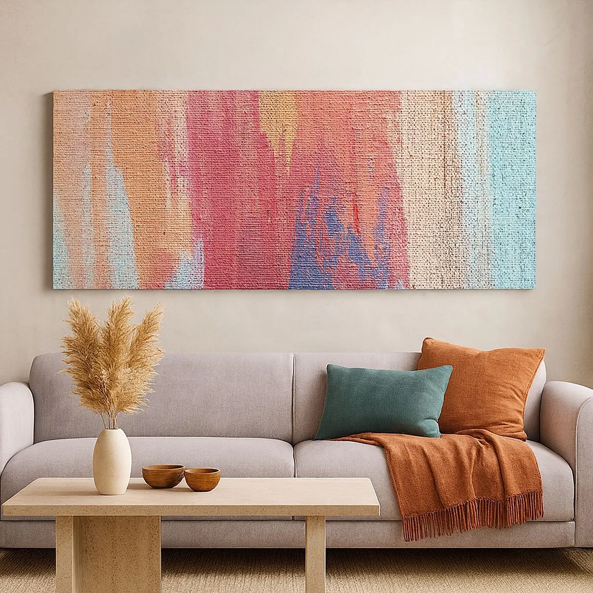 Impression sur toile - Image sur toile - Ecoulement de l'arc-en ciel - 100x40 cm