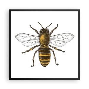 Affiche dans un cadre noir - Poster - Belle et bonne - 60x60 cm