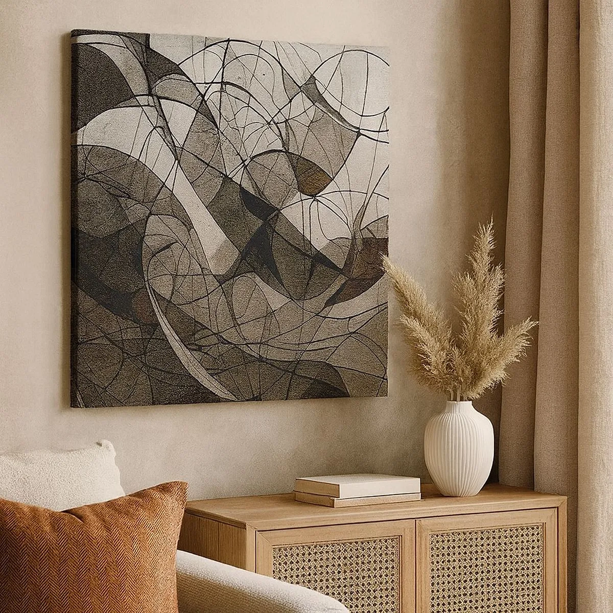 Impression sur toile - Image sur toile - Circulation des couleurs de la terre - 30x30 cm