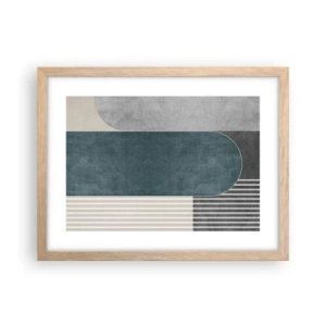 Affiche dans un chêne clair - Poster - Composition de niveaux - 40x30 cm