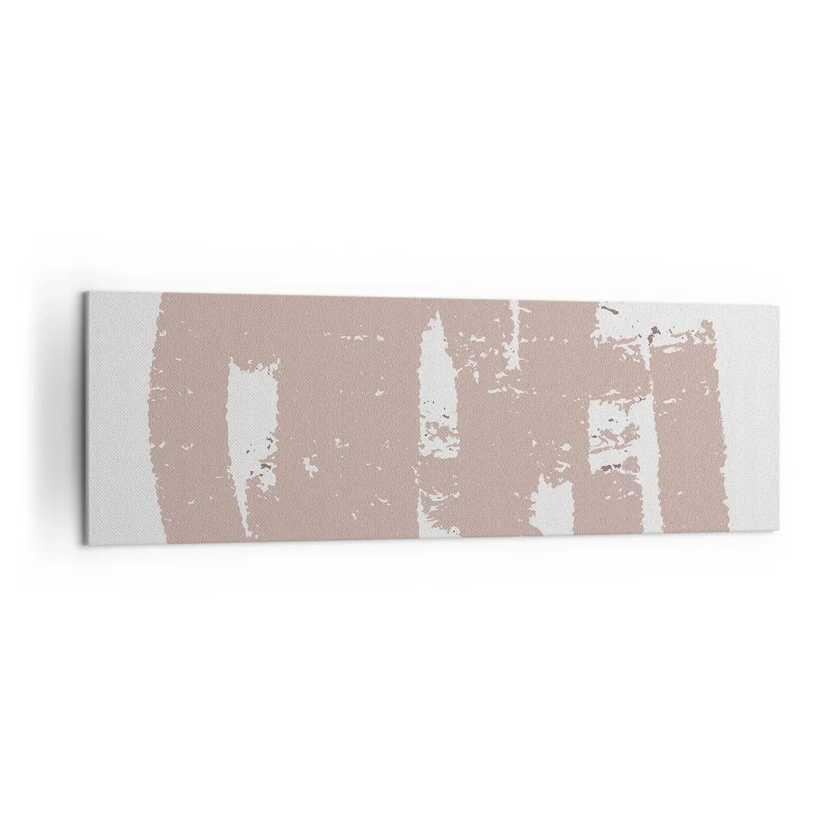 Impression sur toile - Image sur toile - Formes roses douces sur fond clair - 160x50cm - Abstraction en rose tendre - Décoration murale moderne pour le salon et la chambre ARTTOR