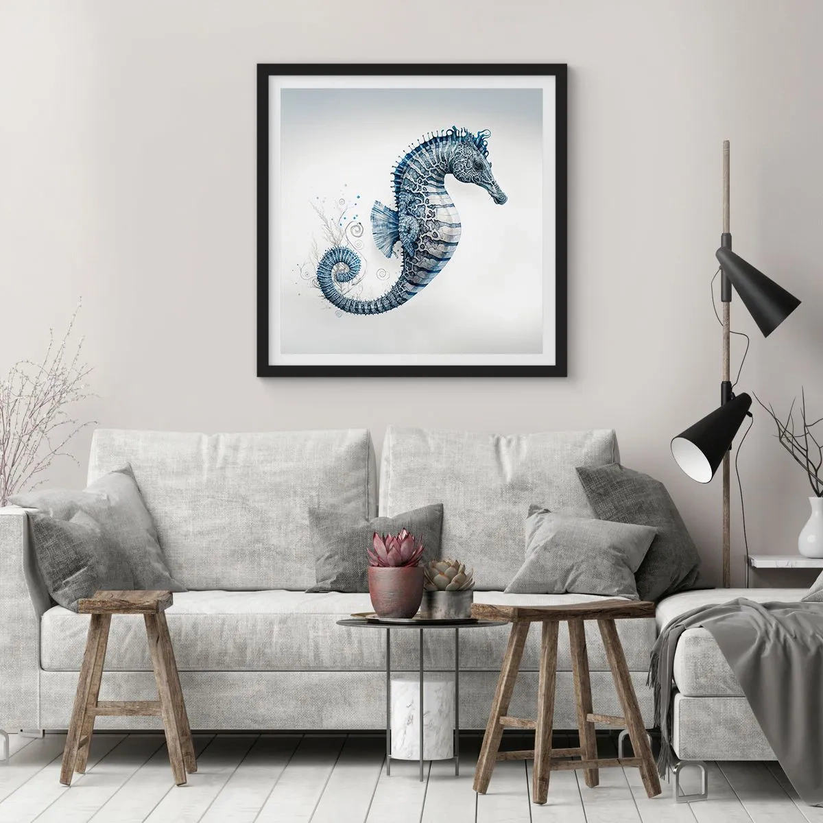 Affiche dans un cadre noir - Poster - Une subtile plaisanterie de la nature - 30x30 cm