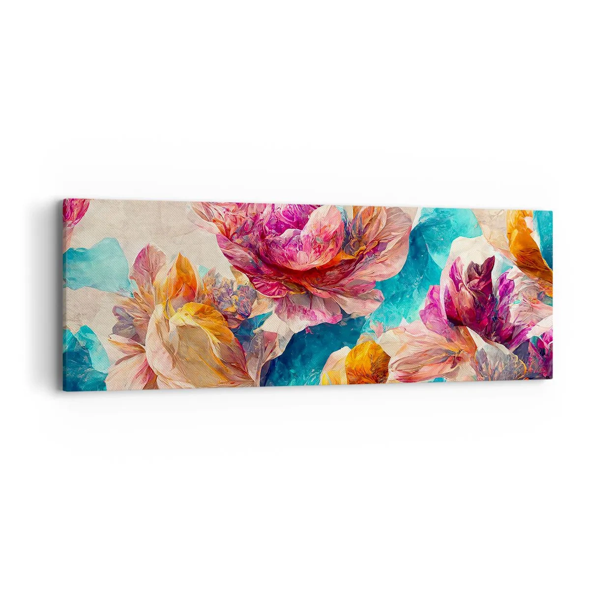 Impression sur toile - Image sur toile - Splendeur colorée du bouquet - 90x30 cm