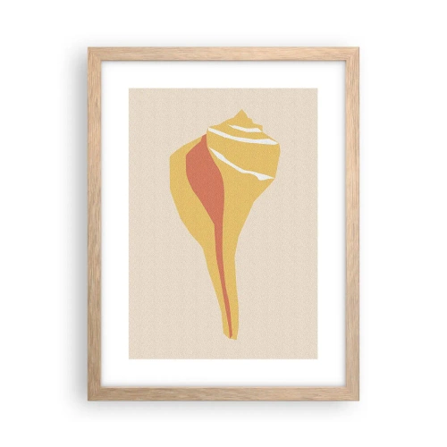 Affiche dans un chêne clair - Poster - Abstraction organique – croissance - 30x40 cm