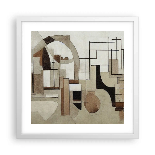 Affiche dans un cadre blanc - Poster - Paysage urbain 2.0 - 40x40 cm