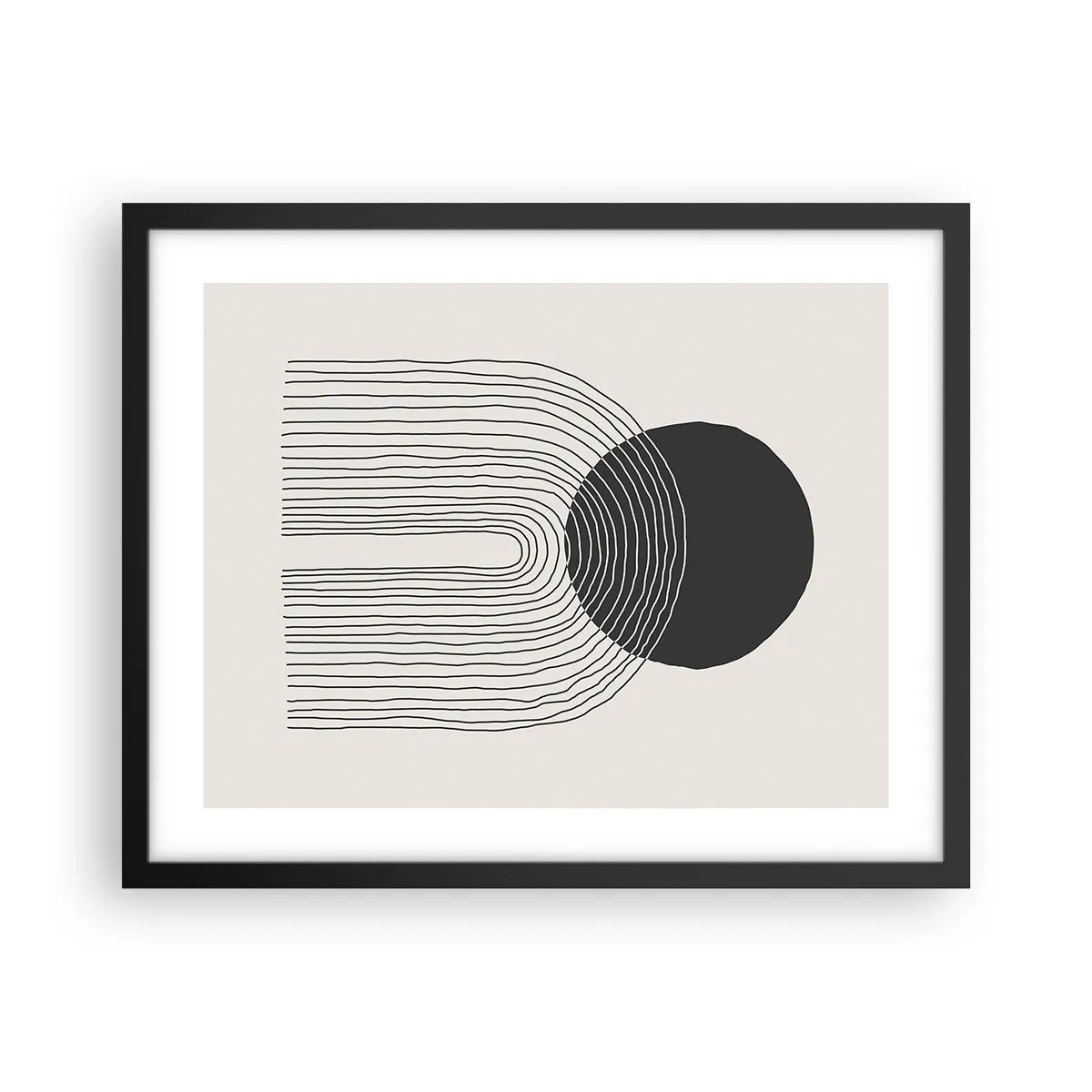 Affiche dans un cadre noir - Poster - Tremblement et confiance - 50x40 cm