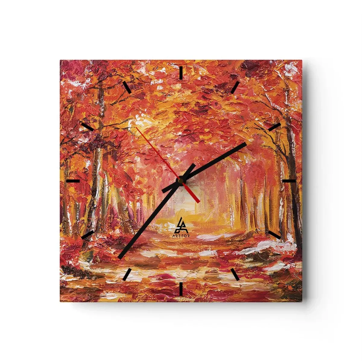 Horloge murale - Pendule murale - Forêt de cuivre - 40x40 cm