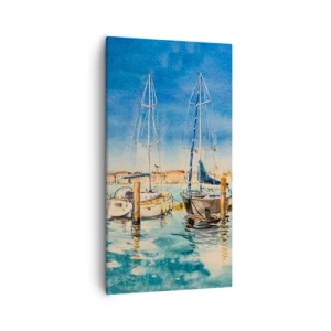 Impression sur toile - Image sur toile - Lagune ensoleillée - 55x100 cm