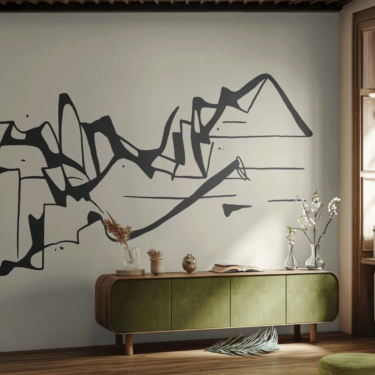 Papier Peint Autocollant Deluxe Sticker - Peut-être un paysage - Minimalisme, Morceau, Doubler - 250x175 cm