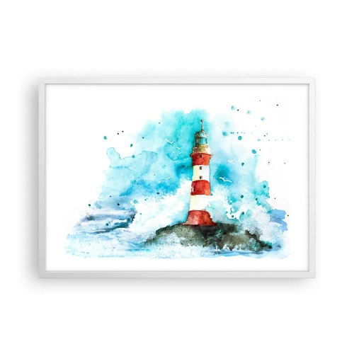 Affiche dans un cadre blanc - Poster - Unité des éléments - 70x50 cm