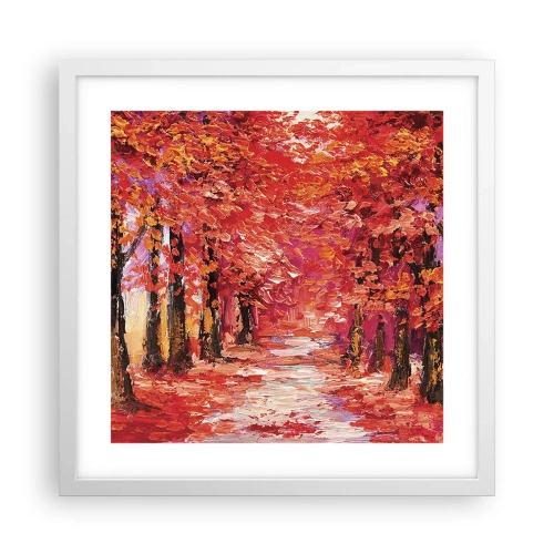 Affiche dans un cadre blanc - Poster - Impression d'automne - 40x40 cm