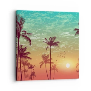 Impression sur toile - Image sur toile - Ambiance tropicale - 40x40 cm