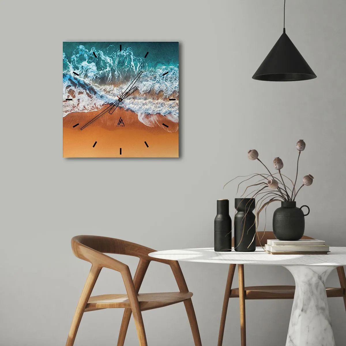 Horloge murale - Pendule murale - Toujours ensemble - 30x30 cm