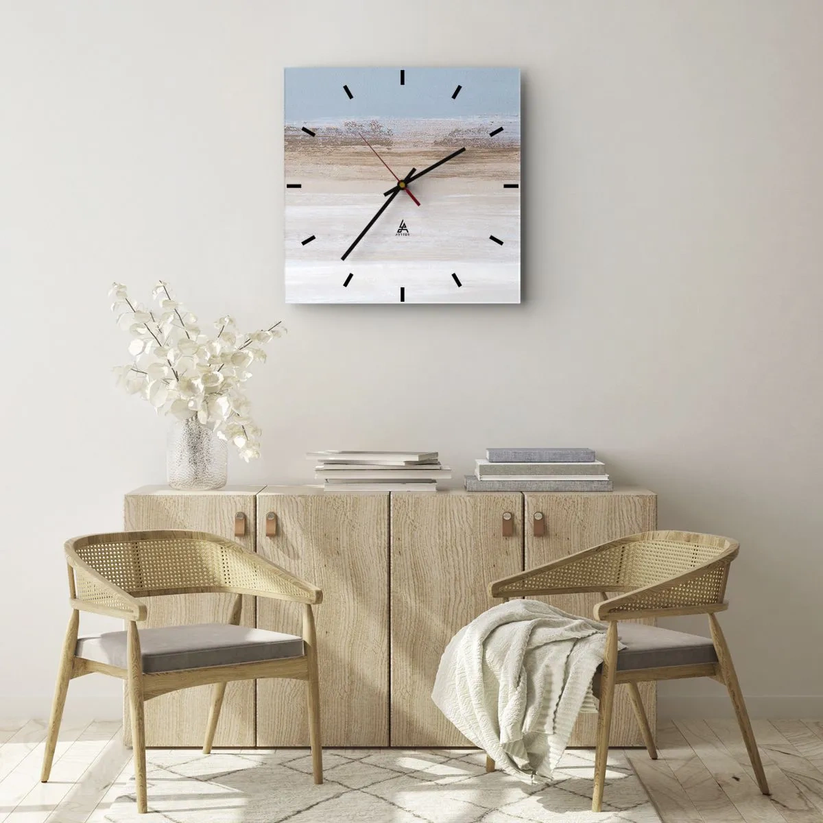 Horloge murale - Pendule murale - Paysage ambigu - 40x40 cm