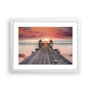 Affiche dans un cadre blanc - Poster - L'Ouest à l'Est - 40x30 cm