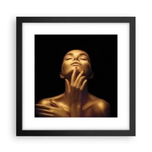 Affiche dans un cadre noir - Poster - Comme de la soie dorée - 30x30 cm