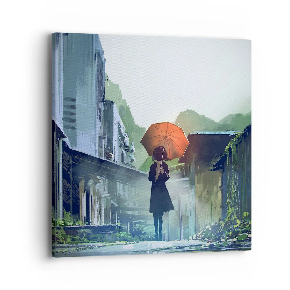 Impression sur toile - Image sur toile - Pluie vivifiante - 40x40 cm