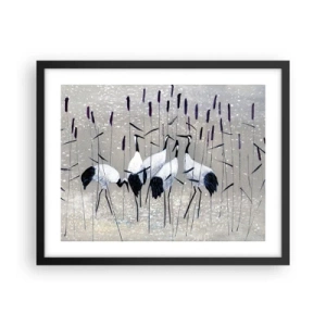 Affiche dans un cadre noir - Poster - Parmi les siens - 50x40 cm