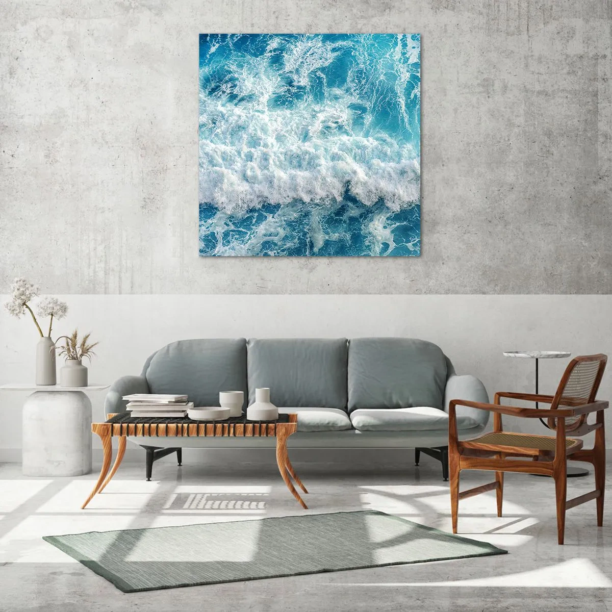 Impression sur verre - Image sur verre - Joyeusement et en sautant - 60x60 cm