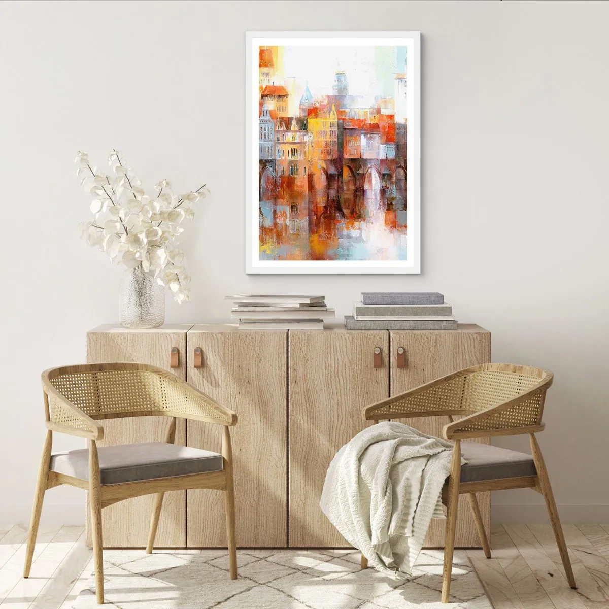 Affiche dans un cadre blanc - Poster - C'est aussi beau sous le pont - 40x50 cm