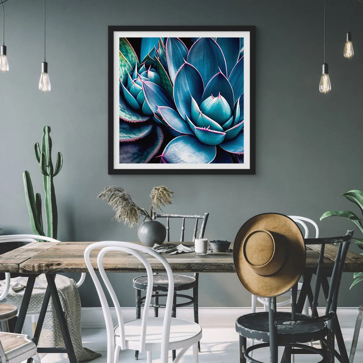 Affiche dans un cadre noir - Poster - Force vital - 50x50 cm