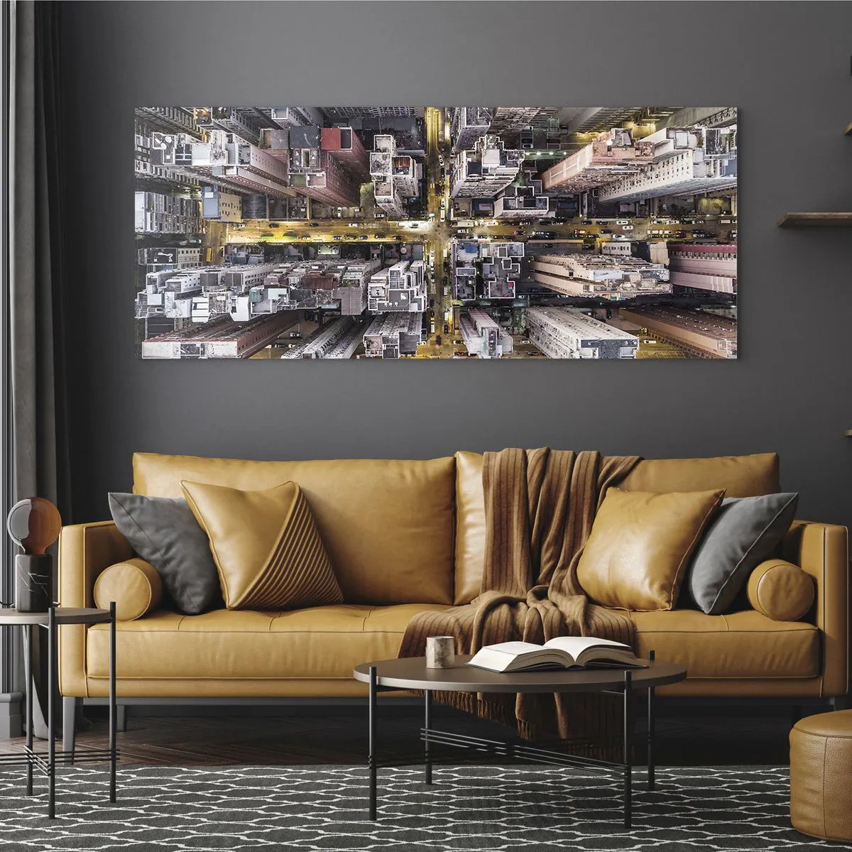 Impression sur verre - Image sur verre - Salutations de Hong-Kong - 100x40 cm